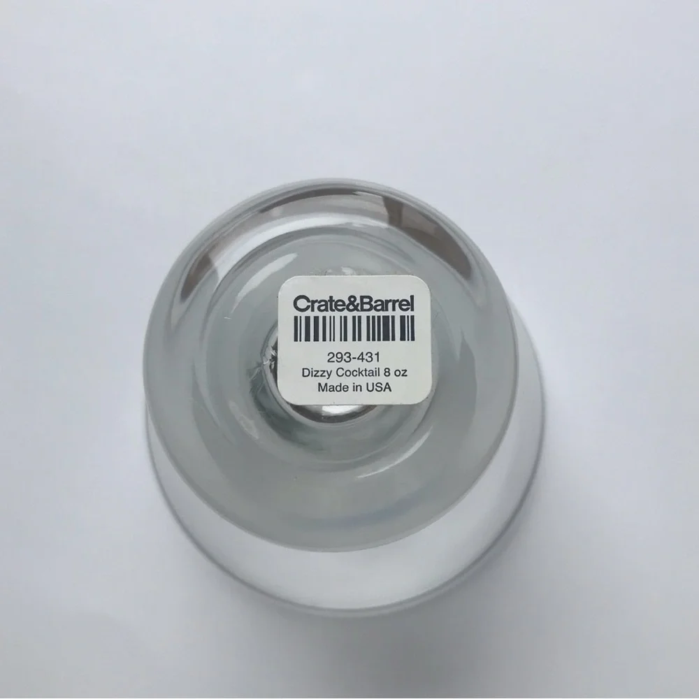 Crate&Barrel Dizzy Cocktail 8 oz Glasses Set